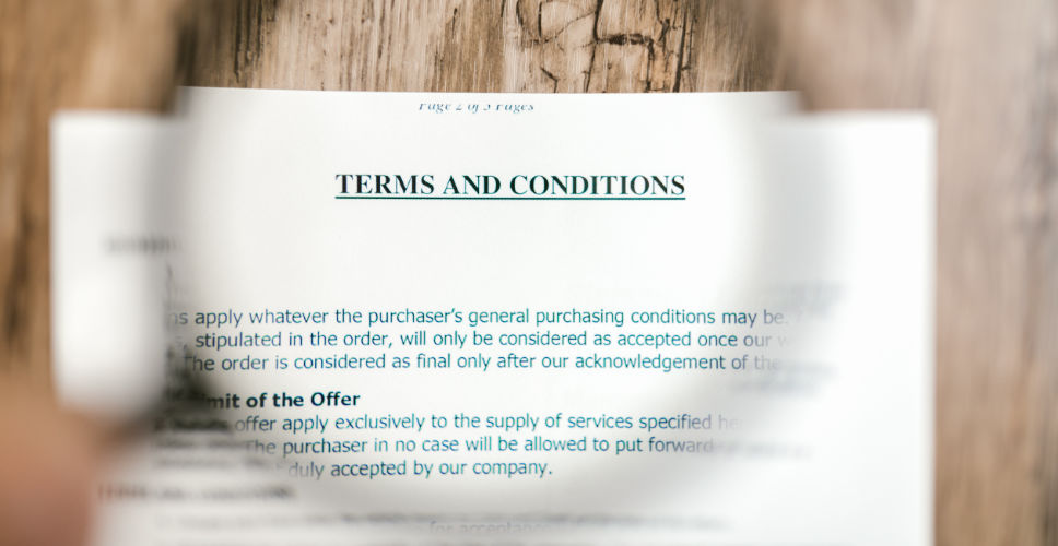Terms and conditions